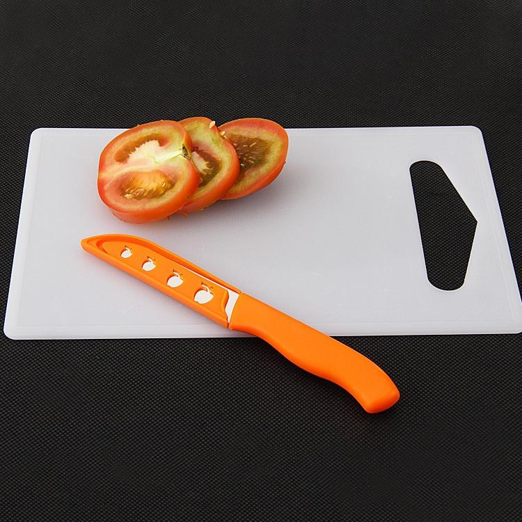 Flexible PP Plastic Non-slip Hang Hole Cutting Board Food Slice Cut Chopping Block Kitchen Cooking Tools.