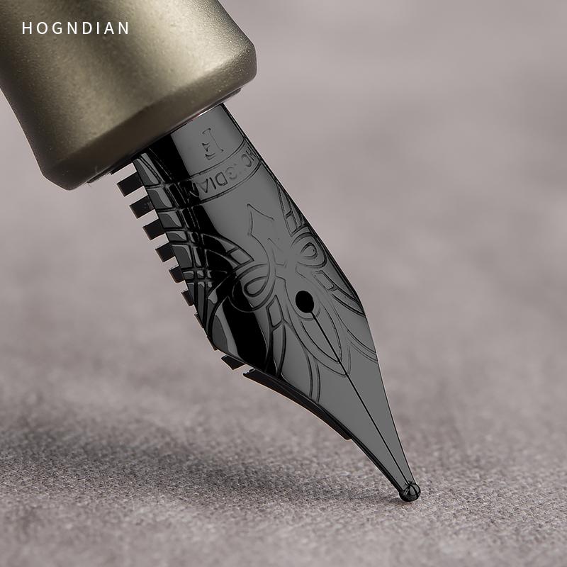 LT Hongdian Short Metal Pocket Fountain Pen Cartridge System Gift Box Stylish Business Student Calligraphy Pen M2