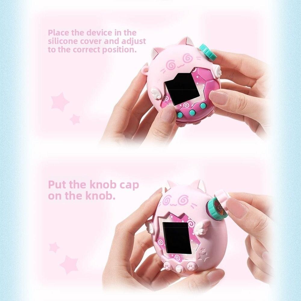 With a Knob Cover Protective Shell for Tamagotchi Paradise Electronic Pets Game Toys