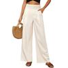 Women Casual Solid Color Wide Leg Pants Loose Temperament Trousers Workplace
