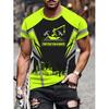 Men Tees Summer Tool Engineering Printed T-shirt Men's Casual Street Style Elastic Round Neck 3d T-shirts