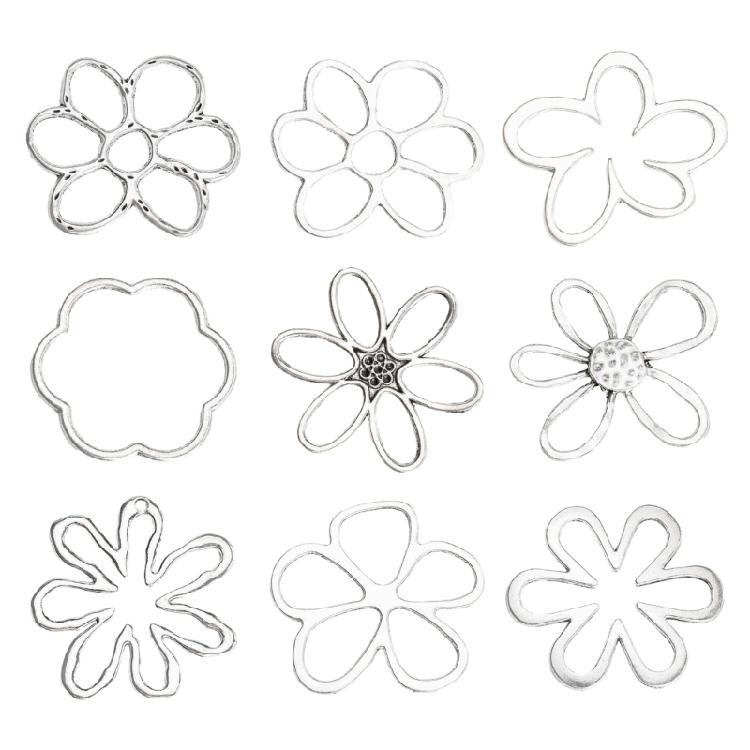 Elegant Irregular Flower Choker Necklace for Women Hollow Out Flower Beads