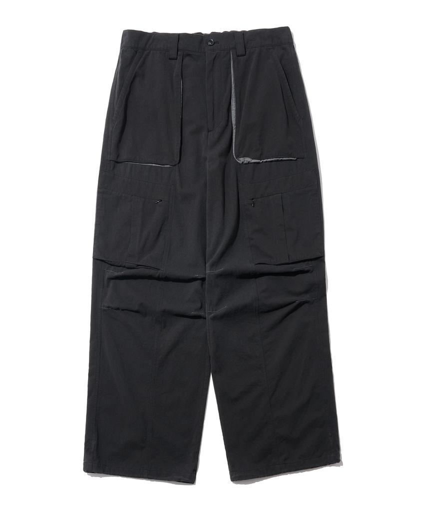 Nontai Parachute Contrast Cargo Pant (Black)