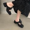 2025 Spring and Summer New Bag Head Cool Slippers Women's Outer Wear Square Head Korean Version Thick Heel Bow Versatile Lazy Half Slippers