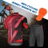 Cycling Clothing Set Men Breathable Quick Dry Comfortable Short Sleeve Jersey and Padded Shorts Cycling Clothing Set