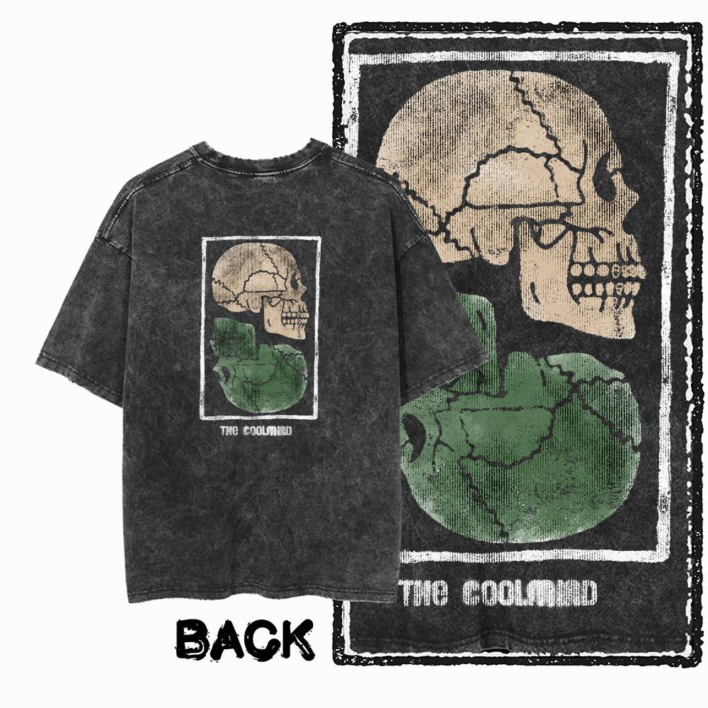

G Back Print Cool Cotton COOLMIND Printed Mens Tshirt Acid Washed Streetwear Big Size Oneck mens Tee Tshirt S