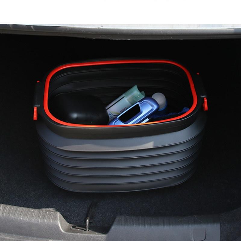 18L Car Trash Bin Can Storage Box Portable Outdoor Fishing Retractable Folding Water Bucket Rubbish Dust Holder