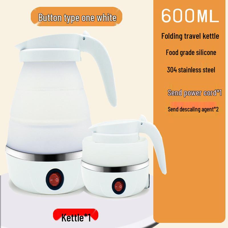 Portable Folding Silicone Electric Kettle with 304 Stainless Steel, Auto Power Off, Anti-Dry Burning - Ideal for Travel, Home, or Dorm Use