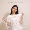 Transparent Blue Edged Travel Vacuum Compression Bag for Clothes - Moisture-Proof & Thickened