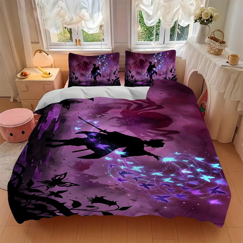 3Pcs Fantasy Warrior Journey Bedding Set Soft Fabric Duvet Cover Pillowcases Home Xmas Halloween Gift 1 Duvet Cover 2 Pillowcase S1847