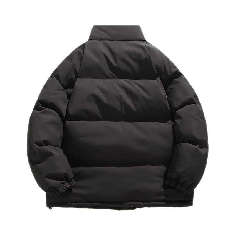 Minimalist Style Solid Color Stand-up Neck Cotton-padded Clothes Men's Winter New Trendy Loose Warm Cotton Clothes Casual Versatile Bread Clothes