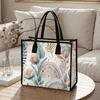 Boho Floral Printed Tote Bag Lightweight Fashion Casual Daily Handbag for Women Shopping Travel Outdoor Use