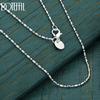 925 Sterling Silver Bamboo Chain 16-30 Inch Fashion Jewelry Wedding Necklace