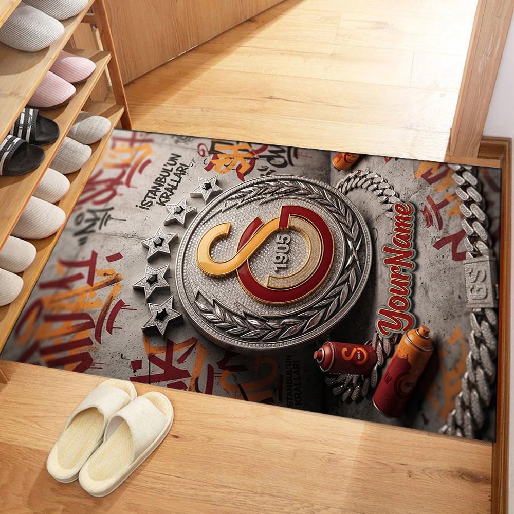 Galatasaray Customize Your Name Floor Rug Office Rug Perfect For Bedrooms Study Room Living Rooms Entryway Antislip Rug Anime Office Decor