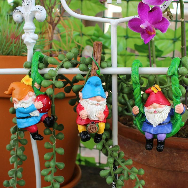 3pcs Dwarf Resin Home Decoration Statue Decoration Crafts Outdoor Courtyard Garden Bonsai Pendants Statue Ornaments 2025 New