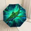 1pc shark green Automatic Open/Close Umbrella with Windproof, 8-Rib Sturdy Canopy, Durable Ribs, Fashionable Design1245A