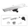 10cm*20cm Size 2 in 1 Invisible Tile Insert Floor Drain SS304 Stainless Steel Bathroom Linear Hidden Shower Drains