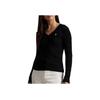 Polo Ralph Lauren Cable Knit Cotton V-Neck Sweater Women Sweaters 211971870-002