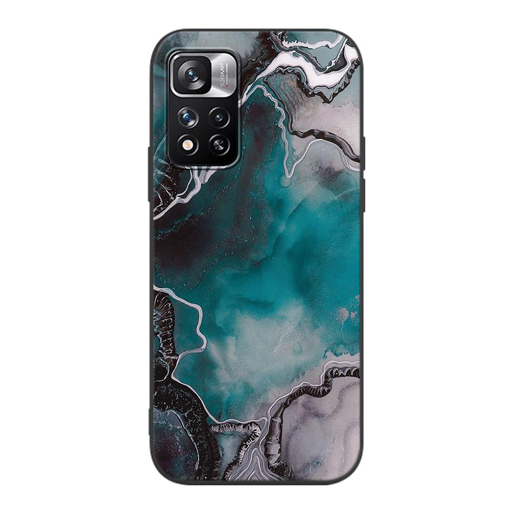 Schicke Marmor-Goldfolienhülle für Xiaomi Redmi Note 9S 9 8 10 11 Pro 9C 9A 7 8T 7A 8A 6A 6 10S Schwarze weiche Silikon-Telefonabdeckung Coque