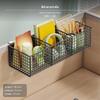 3compartment Hanging Office Organizer Basket, Metal Desktop Storage Rack, SpaceSaving Shelf for