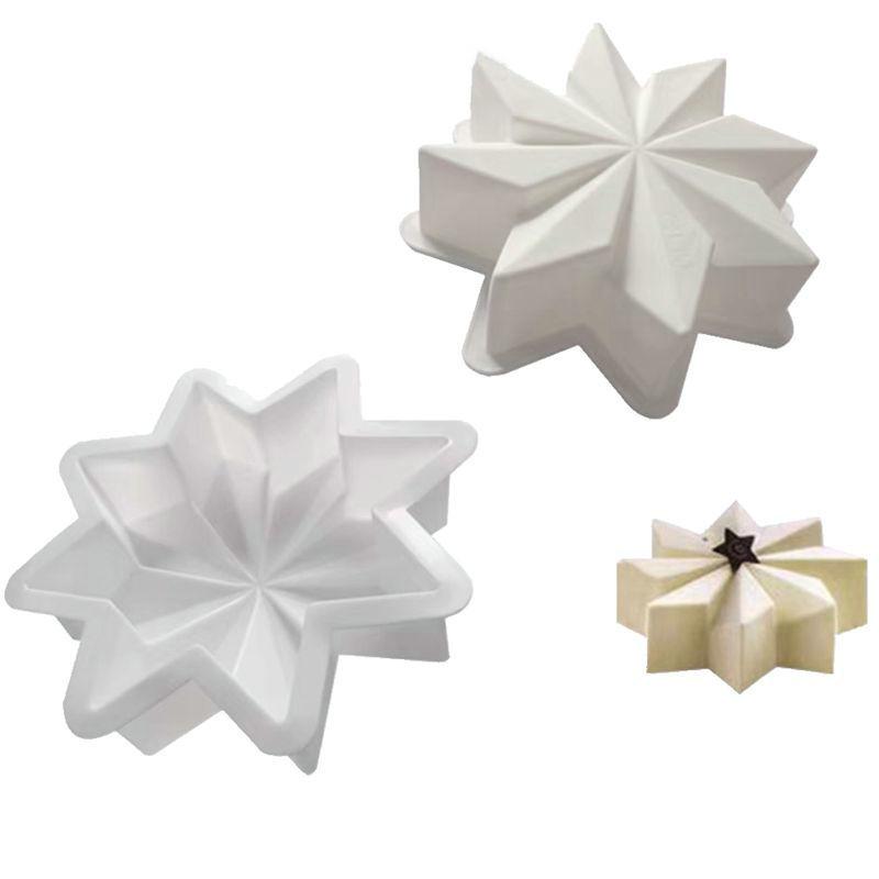 

Single-Cavity Star Silicone Mold - Easy Demolding for Mousse Dessert Chocolate Cake DIY Baking белый