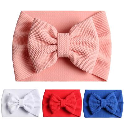 Fascia per capelli con fiocco da 5 pollici, turbante elastico, per bambina, fiocchi, accessori per capelli
