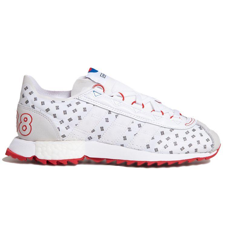 adidas SL 7600 1988 Unisex Sneaker Weiß Wolkenweiß Üppig-Rot FX3836