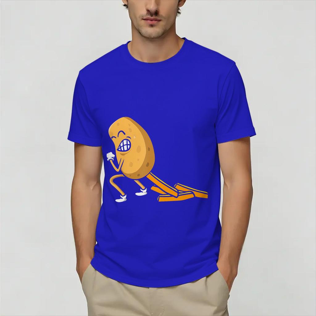 Harajuku TShirt Summer Funny Potato Farting Frenc Popular TShirts Cotton Tee Shirt for Unisex Y2K Fun Big Size Short Sleeve Tops