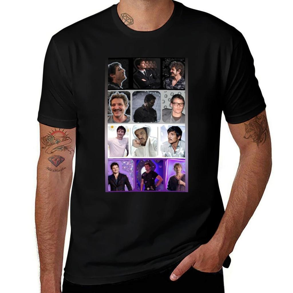Pedro Pascal As the Asexual Pride Flag T-Shirt Casual Loose Daily Wear T-Shirt