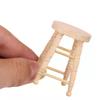 1/12 dollhouse miniature wooden stool simulation chair furniture toy decoration