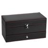 Carbon Fiber PU Jewelry Organizer Box 22.2 * 11 * 11.2cm Bracelet Box  For Women