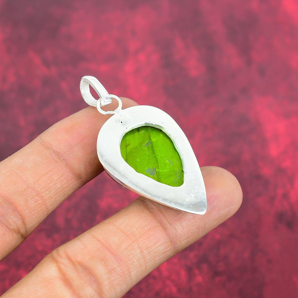Green Flash Labradorite Pendant Gemstone Jewelry, 925 Solid Sterling Silver Pendant, Handmade Jewelry Birthstone Pendant, Gift For Him