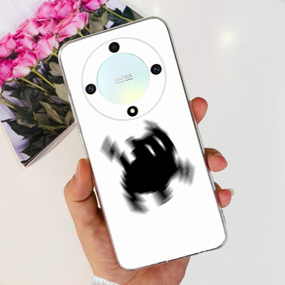 For Honor X9b 5G Case ALI-NX1 Popular Flower Soft Clear Silicon TPU Cover For Honor X9a RMO-NX1 HonorX9 ANY-NX1 Shockproof Funda