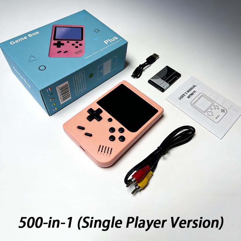 Portable Mini Handheld Video Game Console 8 Bit 3.0 Inch Color Lcd Kids Color Game Player 500 In 1 Games Single Player Version