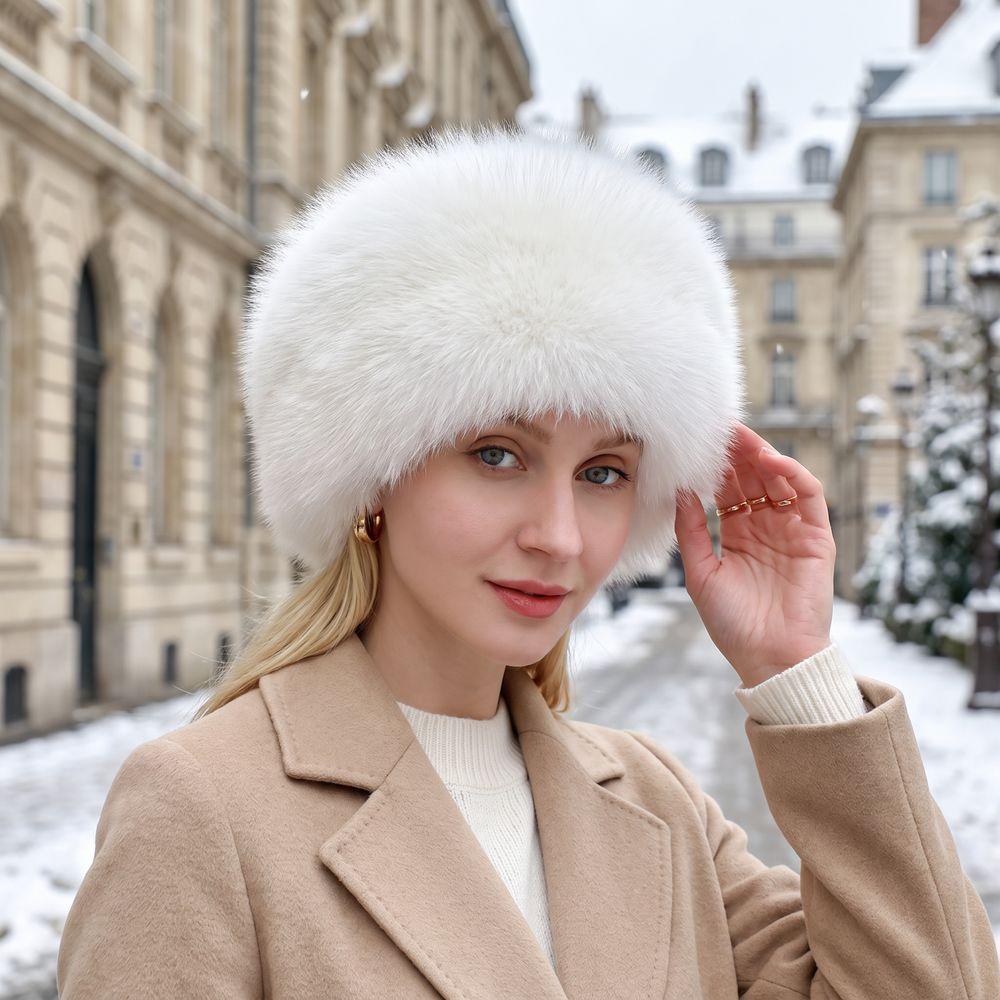 Warm Artificial Fur Hat Ear Flaps Plush Hat Personality Ear Protection Hat  Streetwear