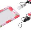 Strawberry ID Badge Holder Pink Vertical ID Protector Nurse Bage Clips  Office