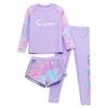 Kids Tie Dye Swim Set Long Sleeve Rash Guard Top Swim Shorts UV Protective Pants Sun Safe Beachwear