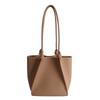 Women’s Minimalist Knot Handle Tote Bag for Daily Casual Use with Textured Leather Look and Structured Geometric Design