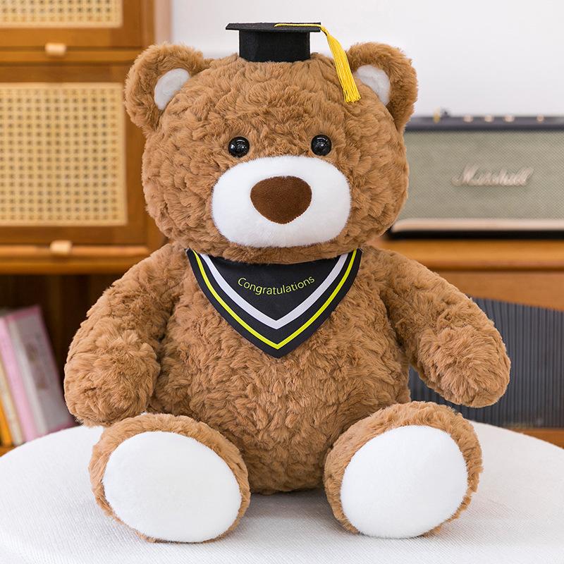 Dr. Bear Doll Plush Toy Graduation Hat Teddy Bear Student Graduation Memorial Gift Graduation Bear Doll