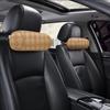 Car Seat Neck Pillow Headrest Memory Foam Leather Breathable Cylindrical Support Drive Pillows Office Chair Cervical Protection