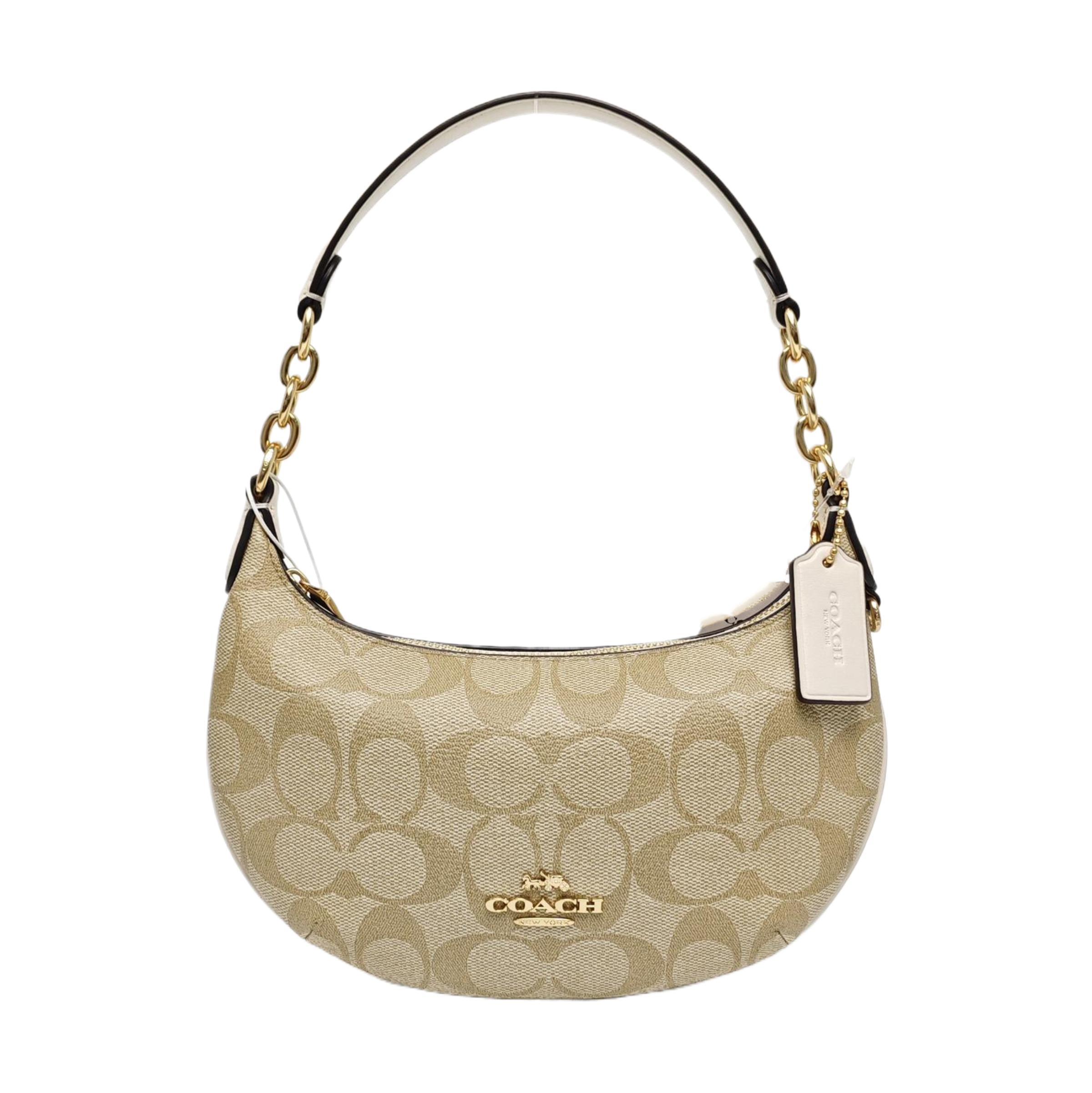 [Pre-Owned] Payton 21 Classic Monogram Zipper Closure PVC Leather Half Moon Shoulder Bag - Excellent #1D1QQ6J ONE SIZE