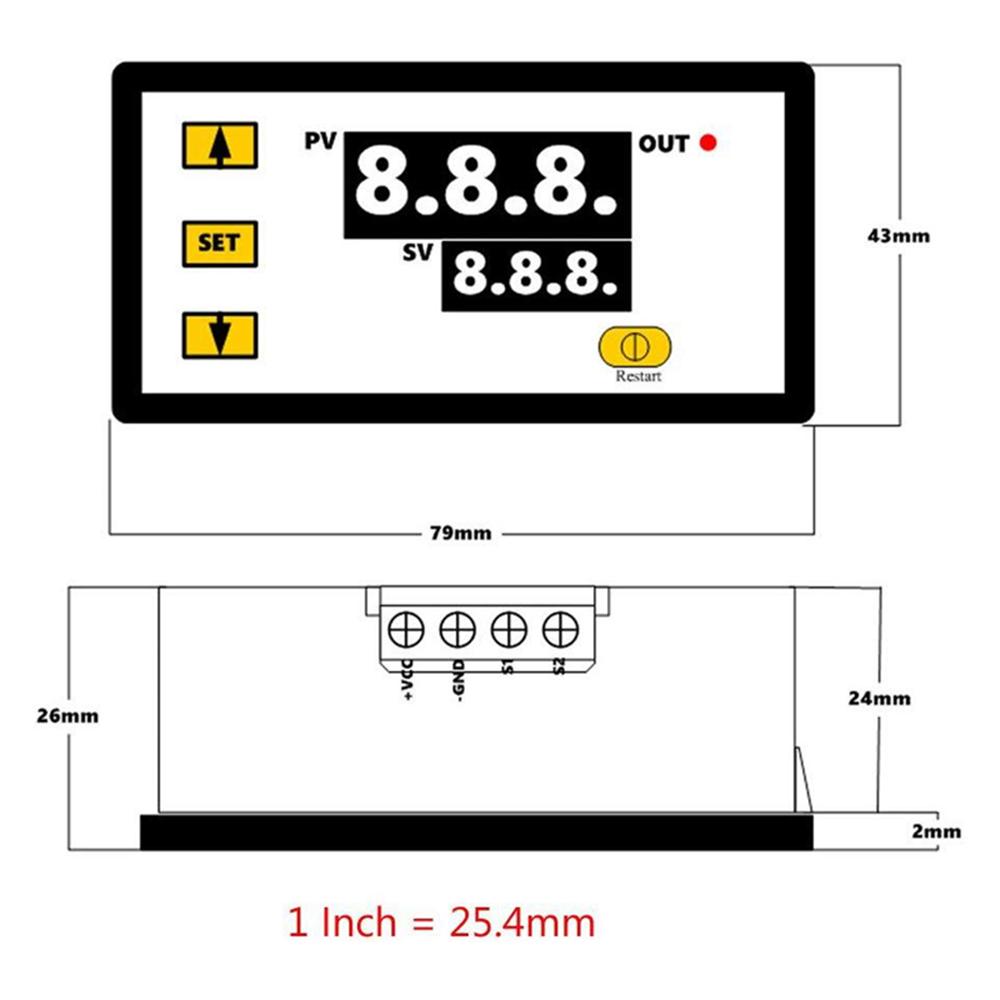 AC 110V-220V High Precision Digital Temperature Temp Thermostat Controller W3230