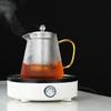 550ml Transparent Glass Kettle with Stainless Steel Filter Teapot Glass Water Jug Heat Resistant Carafe Juice Pitcher