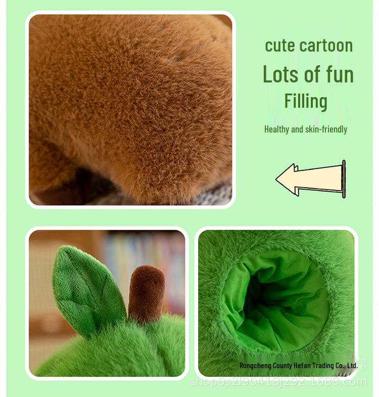Avocado Capybara Plush Toy - Internet Celebrity Stuffed Animal Doll