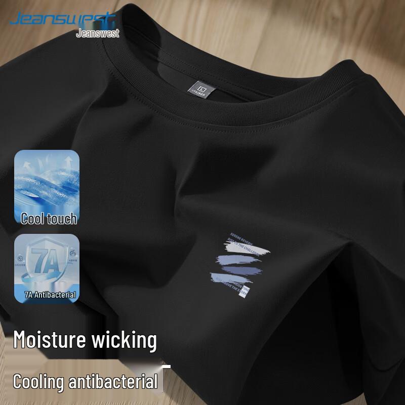 Jeanswest Men s Short Sleeve Cool & Breathable Anti-Bacterial T-Shirt 3XL