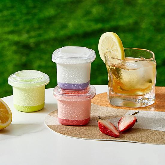 Silicone Ice Cube Mold with Lid Reusable Ice Ball Maker Large Flexible Ice
