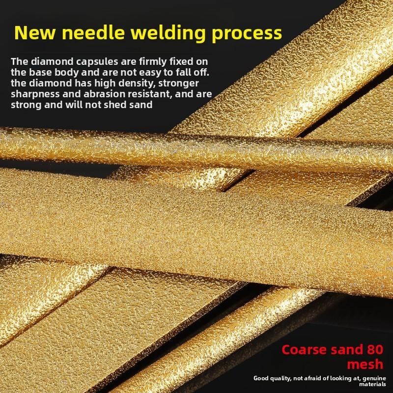 Brazed Diamond File, Flat Semi-circular, 6 Inches, 10 Inches, 12 Inches, Jade Metal, Rust Removal, Stone Polishing, 8 Inches
