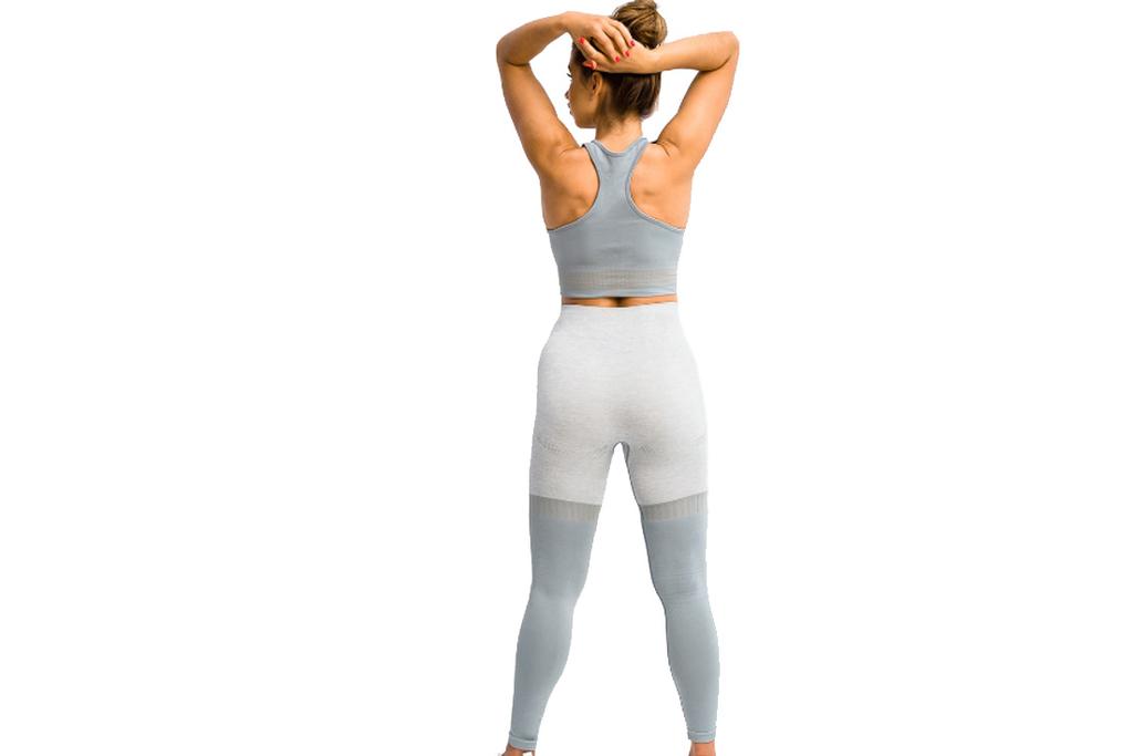 GymHero Leggings Listras, Leggings Cinzentas Femininas