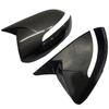 2PCS Car Rearview Side Mirror Cover Wing Cap For Kia Sportage KX5 2011 2012 2013 2014 2015 Glossy Black/Carbon Look Mirror Caps