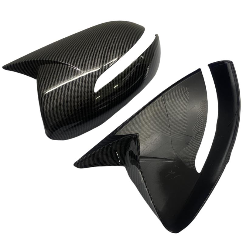 2PCS Car Rearview Side Mirror Cover Wing Cap For Kia Sportage KX5 2011 2012 2013 2014 2015 Glossy Black/Carbon Look Mirror Caps